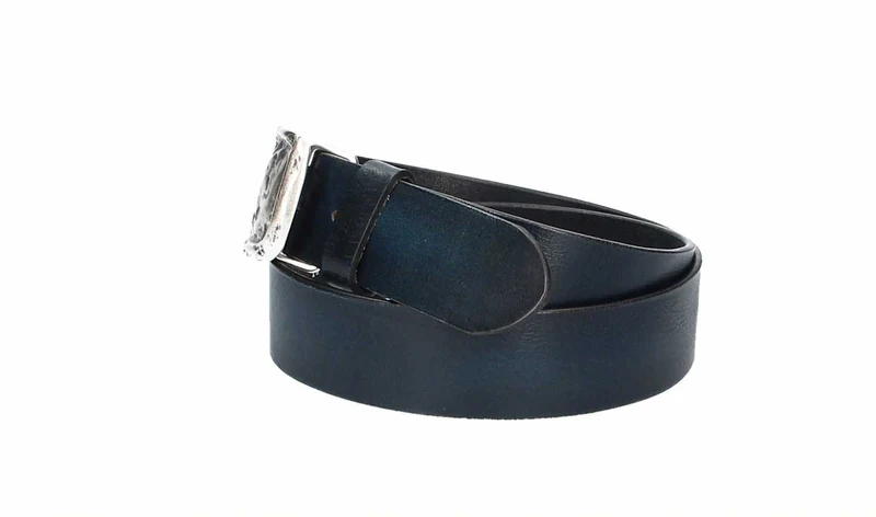 Leder Bazlen Gürtel blau