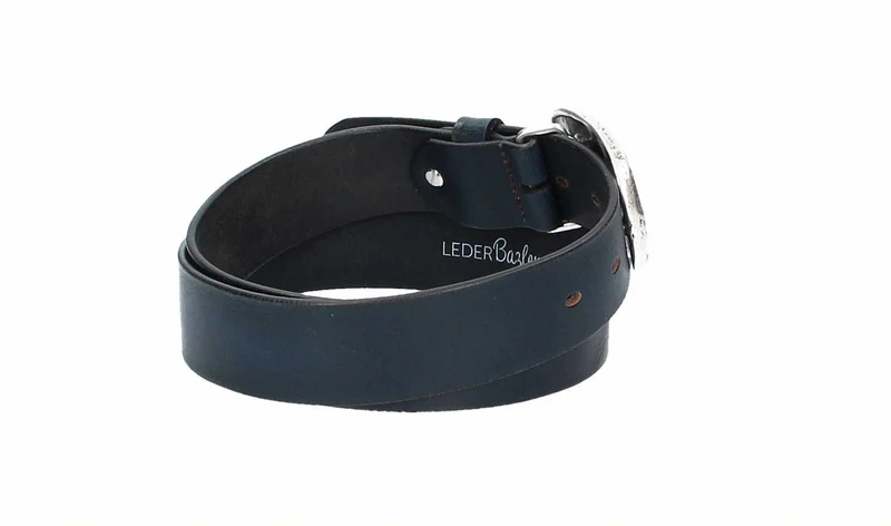 Leder Bazlen Gürtel blau
