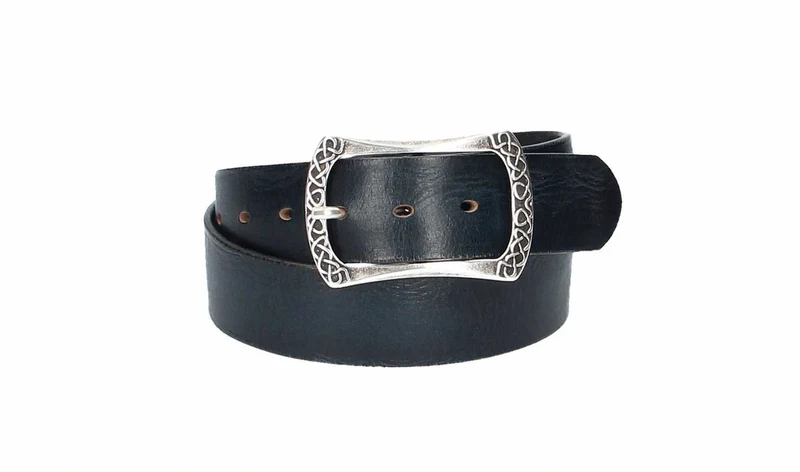 Leder Bazlen Gürtel blau