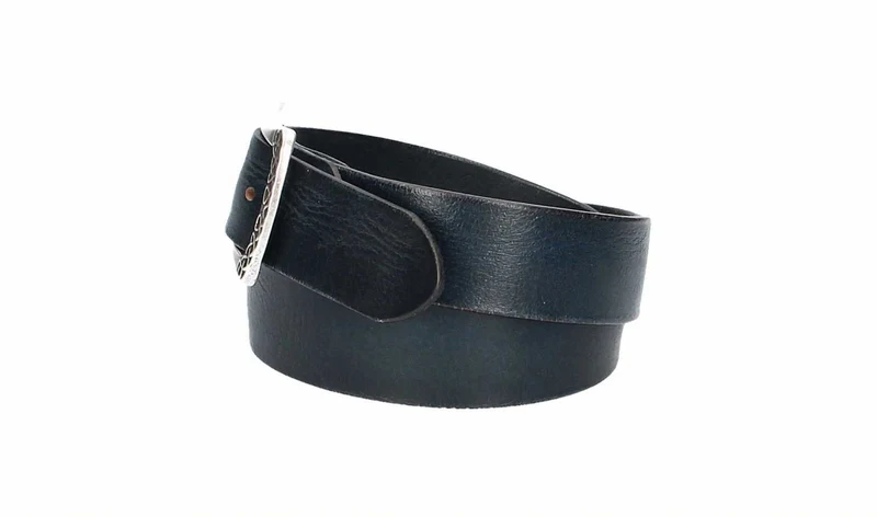 Leder Bazlen Gürtel blau