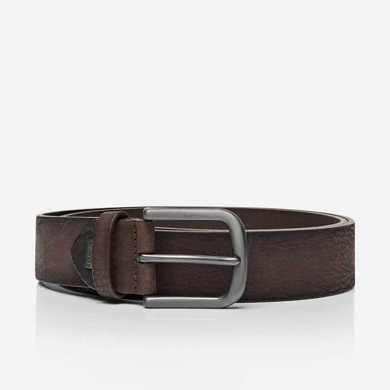 AMARILLO brown uni – Ledergürtel Herren 3,5 cm