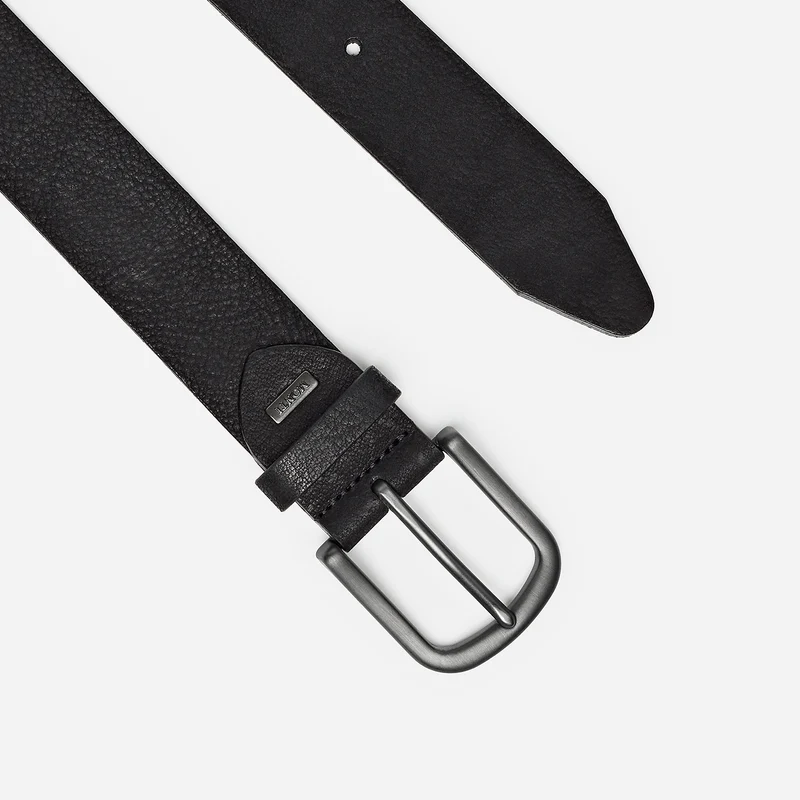 AMARILLO black uni – Ledergürtel Herren 3,5 cm