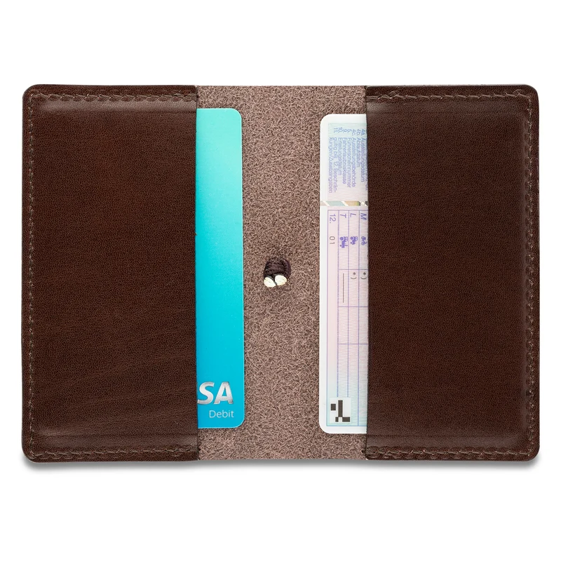 Kreditkarten-Etui „MAX“ aus Rindleder in Braun