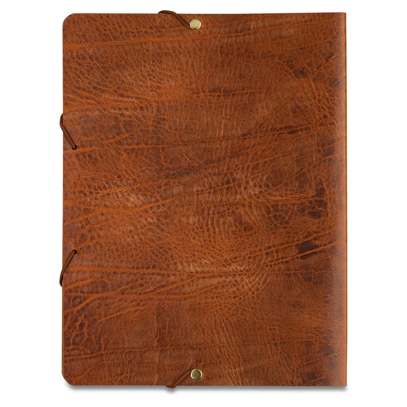 DIN A4 Dokumentenmappe „HUGO“ aus hochwertigem Leder in Gipsy Cognac – Edel und nachhaltig