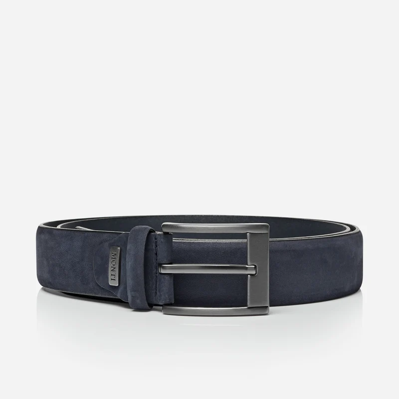 MAASTRICHT navy uni – Nubukledergürtel Herren 3,5 cm