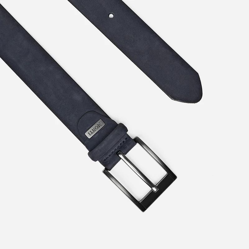 MAASTRICHT navy uni – Nubukledergürtel Herren 3,5 cm