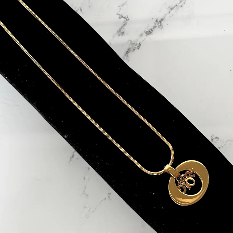 Dior Halskette aus goldfarbenem Metall