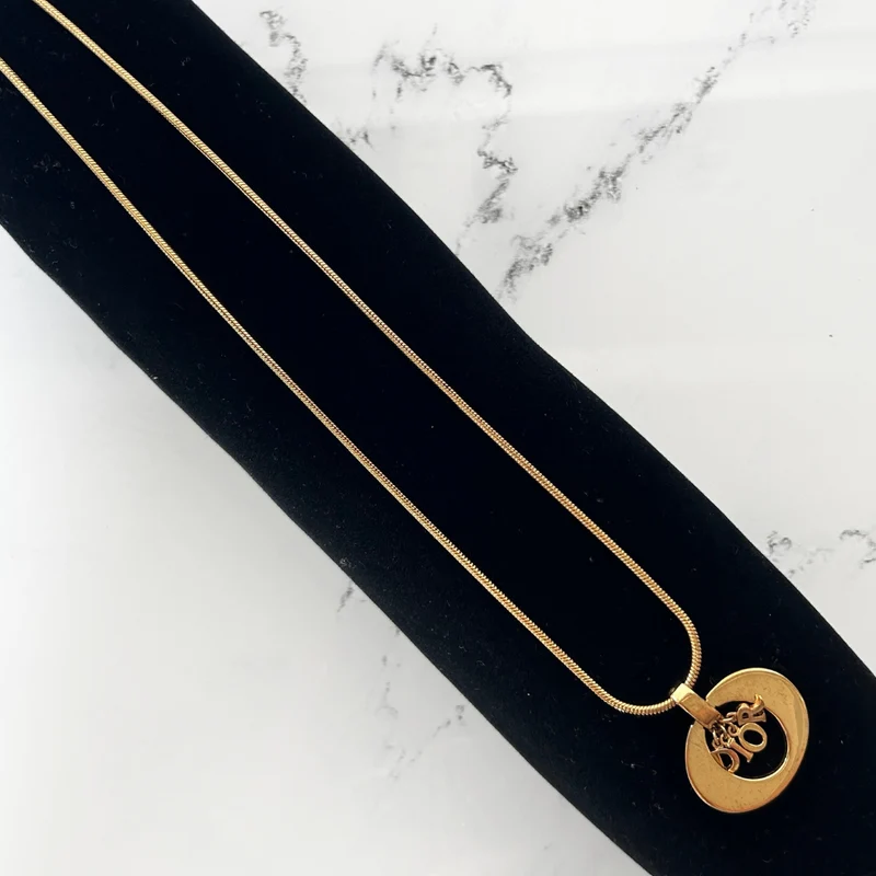 Dior Halskette aus goldfarbenem Metall