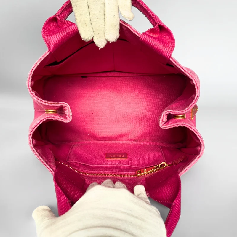 Prada Canapa Tote Small Canvas