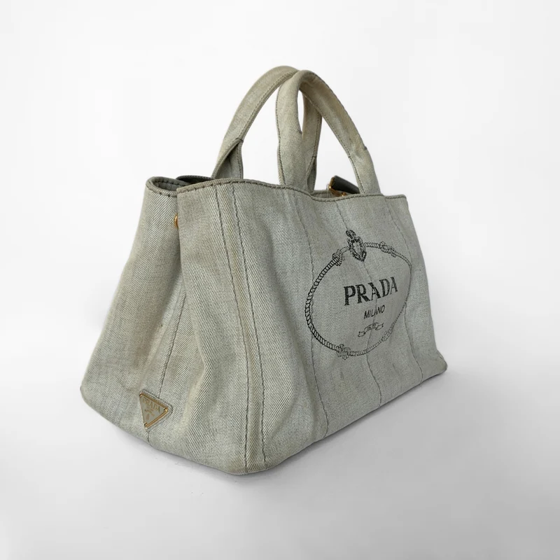 Prada Canapa Tote Large Denim