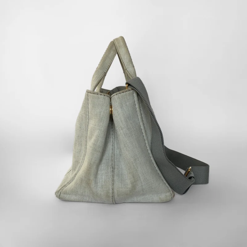 Prada Canapa Tote Large Denim