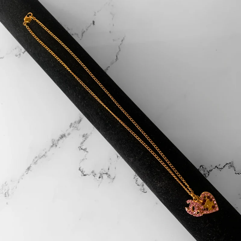 Chanel CC Herz Halskette vergoldet
