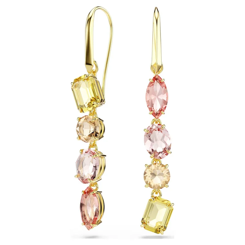 Swarovski Ohrringe Damen Gema Asymmetrisch Mehrfarbig Goldfarben 5737454