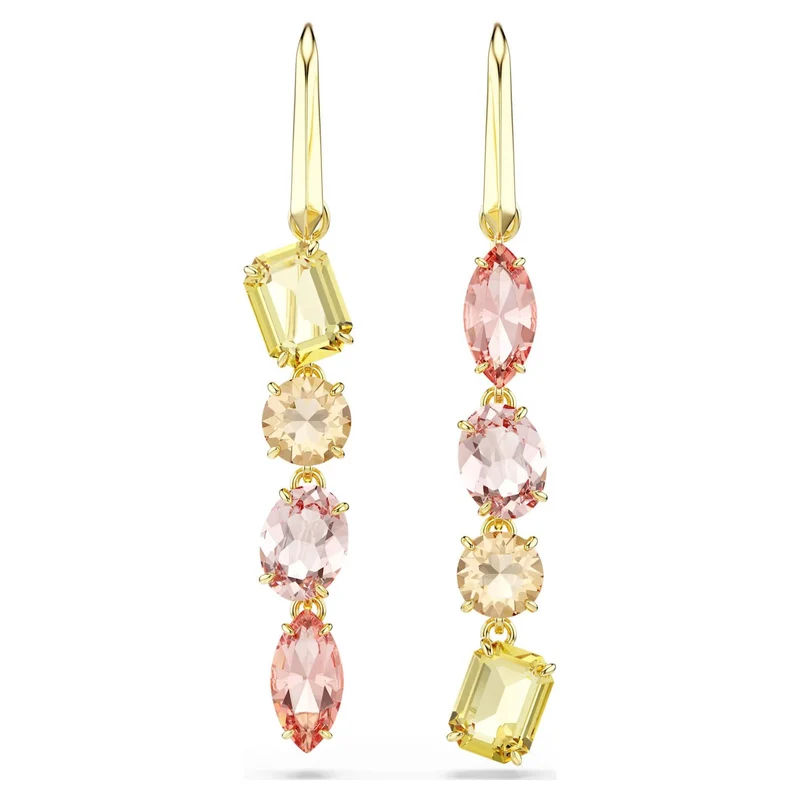 Swarovski Ohrringe Damen Gema Asymmetrisch Mehrfarbig Goldfarben 5737454