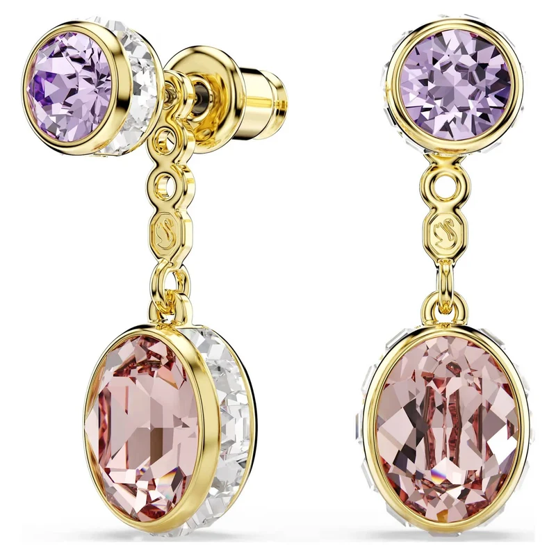 Swarovski Ohrringe Damen Chroma Drop Verschiedene Schliffe Mehrfarbig Goldfarben 5738478