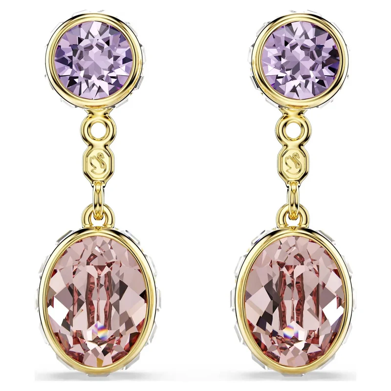 Swarovski Ohrringe Damen Chroma Drop Verschiedene Schliffe Mehrfarbig Goldfarben 5738478