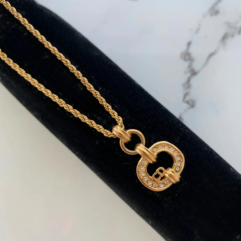Dior Halskette aus goldfarbenem Metall