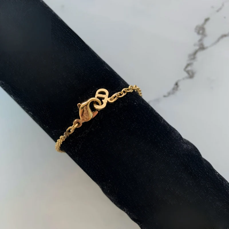 Dior Halskette aus goldfarbenem Metall