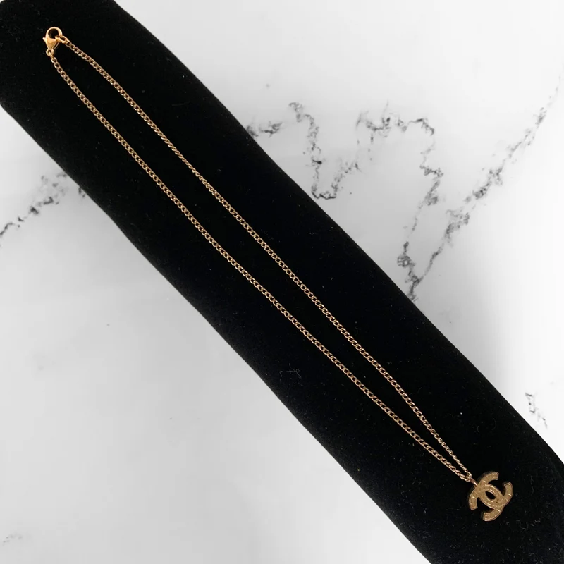 Chanel CC-Halskette vergoldet