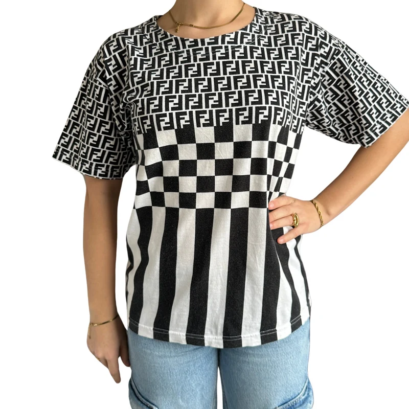 Fendi Logo-T-Shirt aus Baumwolle