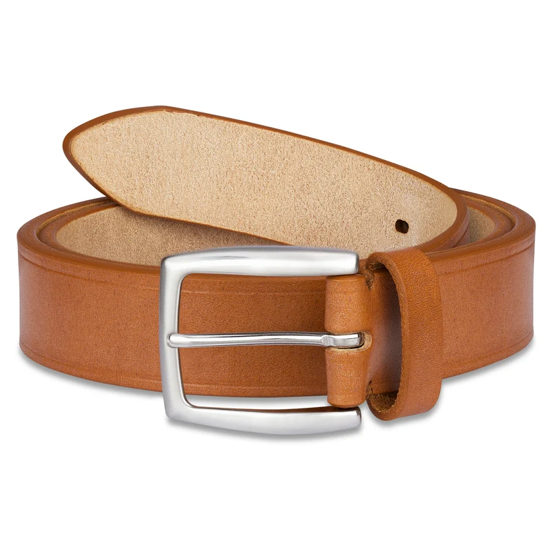 Exklusiver Bridle-Ledergürtel „William“ in Cognac – 3,5 cm, Eichenrindleder von J. & F.J. Baker