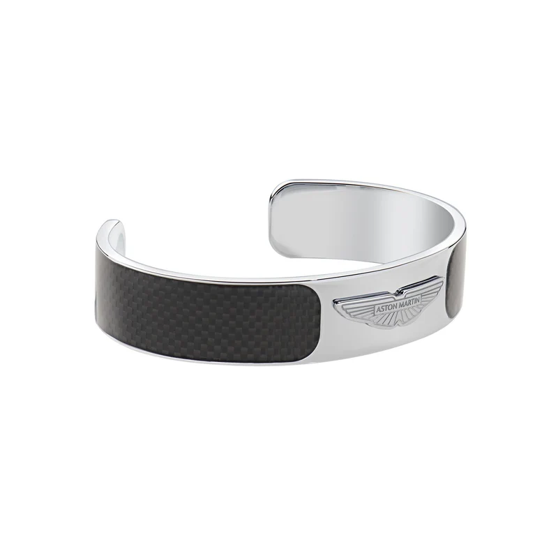 ASTON MARTIN Armband Herren AML ICON Edelstahl Silber/Carbon MJRTF5BL0