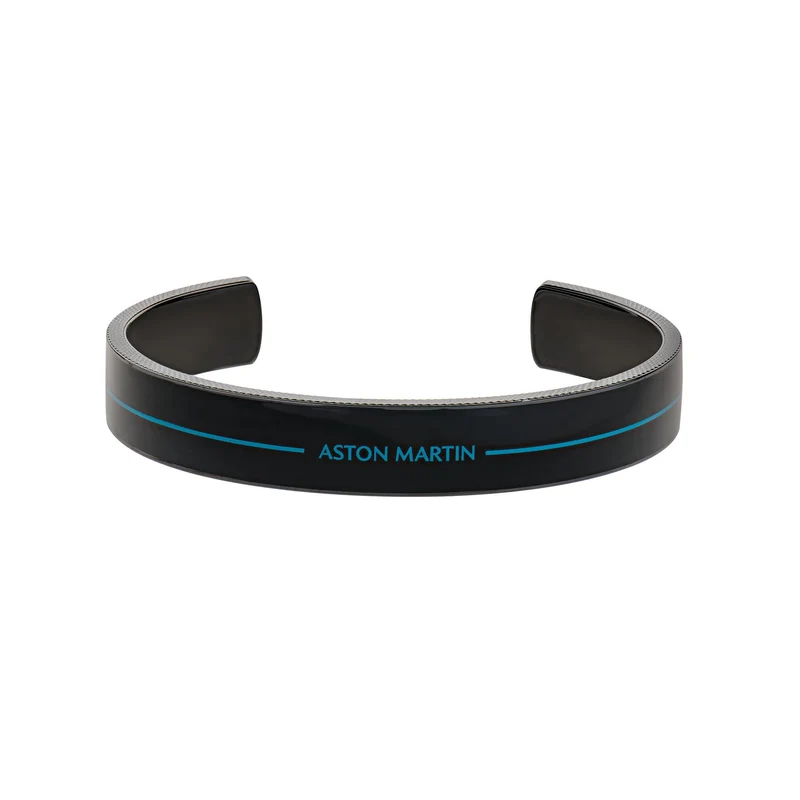 Aston Martin Armband Herren AML ICON Edelstahl Emaille Schwarz MJITF5BM0