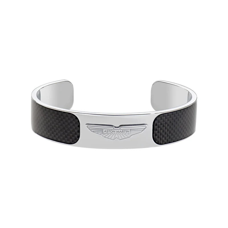ASTON MARTIN Armband Herren AML ICON Edelstahl Silber/Carbon MJRTF5BM0