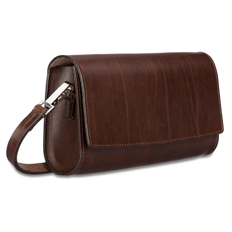 Damen Handtasche „Isabel" in Dunkelbraun – Eleganz aus hochwertigem Rindleder, 100% Made in Germany