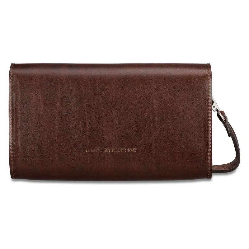 Damen Handtasche „Isabel" in Dunkelbraun – Eleganz aus hochwertigem Rindleder, 100% Made in Germany