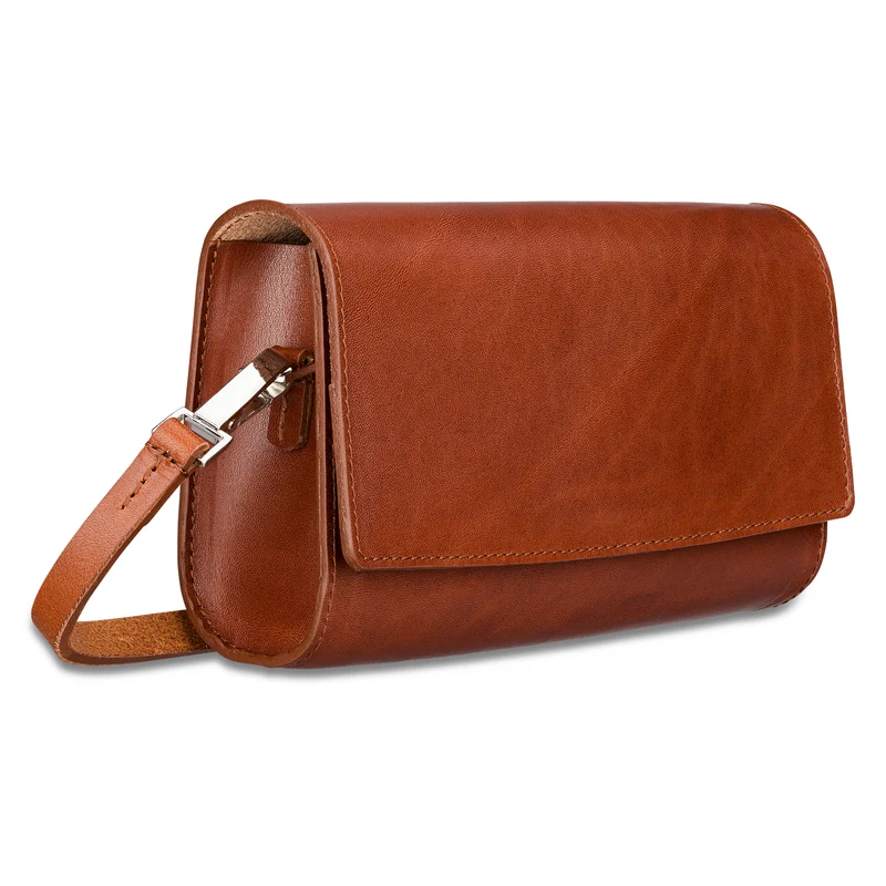Damen Handtasche „Isabel" in Cognac – Eleganz aus hochwertigem Rindleder, 100% Made in Germany
