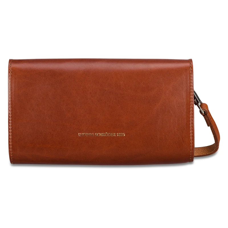 Damen Handtasche „Isabel" in Cognac – Eleganz aus hochwertigem Rindleder, 100% Made in Germany