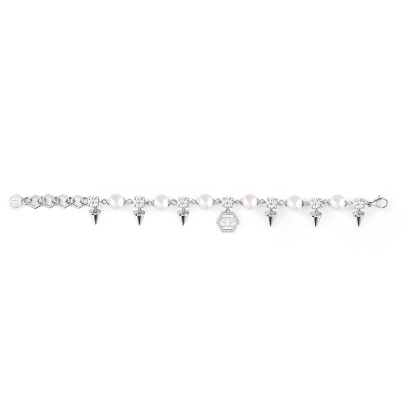 Philipp Plein Damen Armband RHAPSODY Weiß, Silberfarben PJ8EA08BU