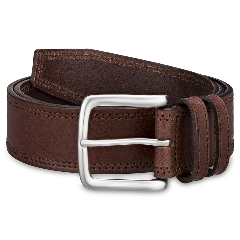 Brauner Herren Jeans Ledergürtel „Vittorio“: 4 cm breit, weicher Gürtel aus hochwertigem Rindleder aus der Toskana