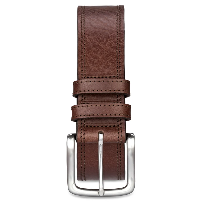 Brauner Herren Jeans Ledergürtel „Vittorio“: 4 cm breit, weicher Gürtel aus hochwertigem Rindleder aus der Toskana