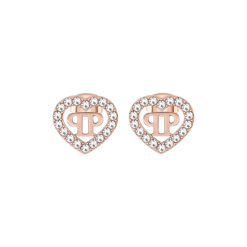 Philipp Plein Ohrringe Damen Roségold Plein Rocked Heart PJZEA10EU