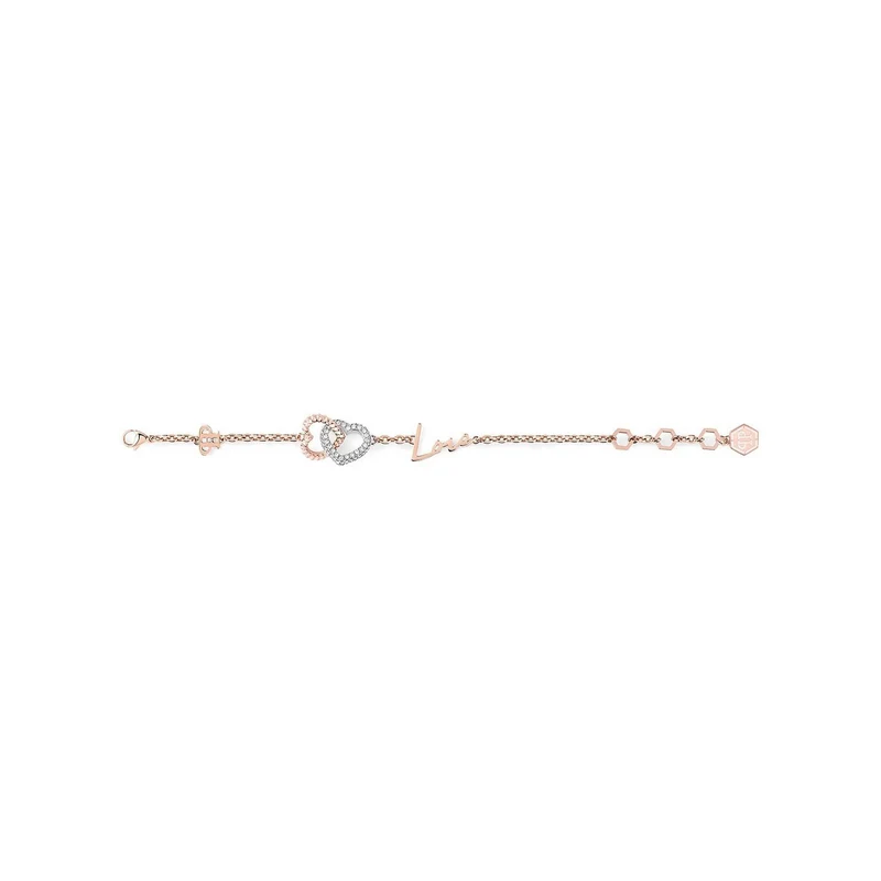 Philipp Plein Rocked Hearts Armband Damen roségold PJZEA12BU