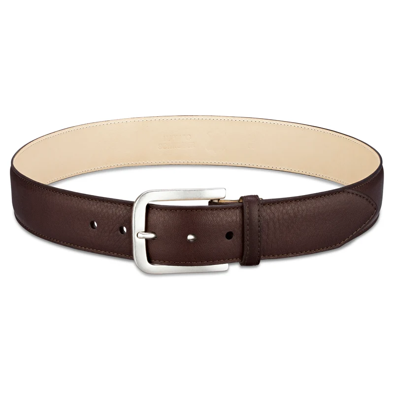 Herren Ledergürtel „Alexander“ in Braun – 4 cm, weiches Kobel-Sattelsitzleder mit warmer, wachsiger Haptik