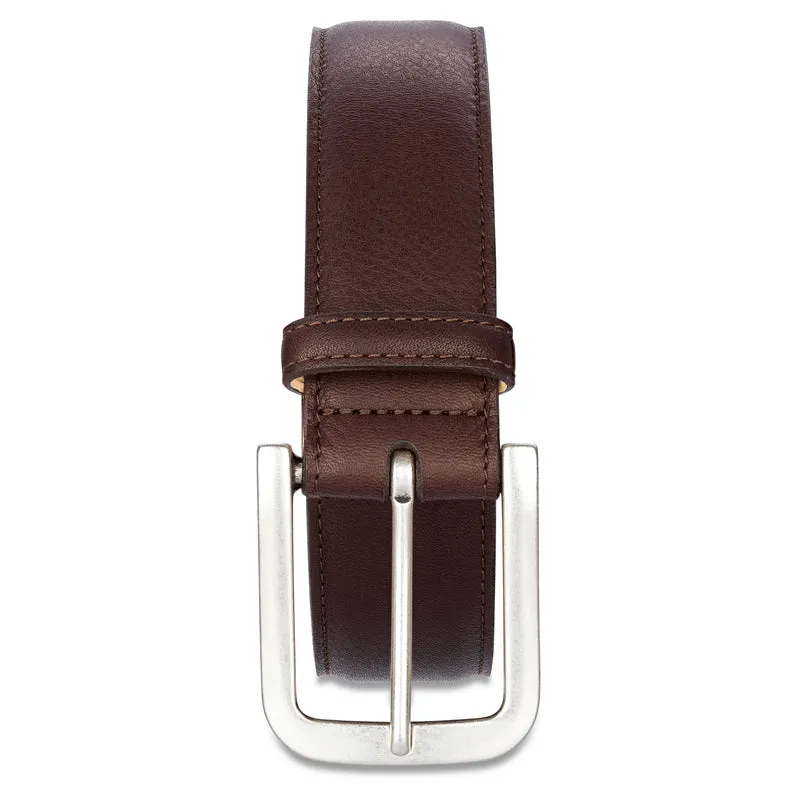 Herren Ledergürtel „Alexander“ in Braun – 4 cm, weiches Kobel-Sattelsitzleder mit warmer, wachsiger Haptik