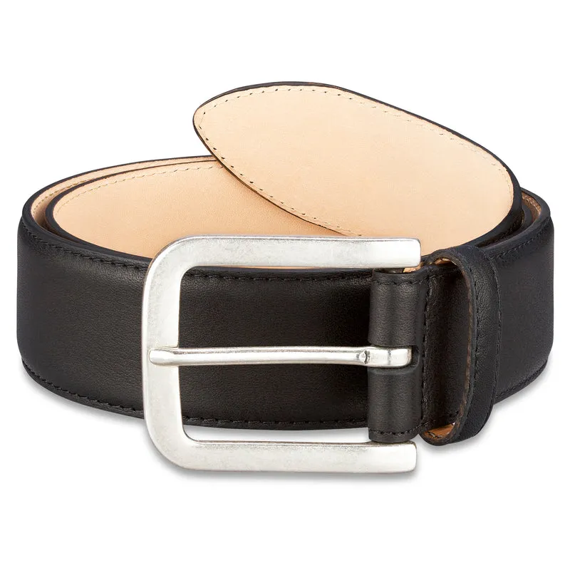 Herren Ledergürtel „Alexander“ in Schwarz – 4 cm, weiches Kobel-Sattelsitzleder mit warmer, wachsiger Haptik