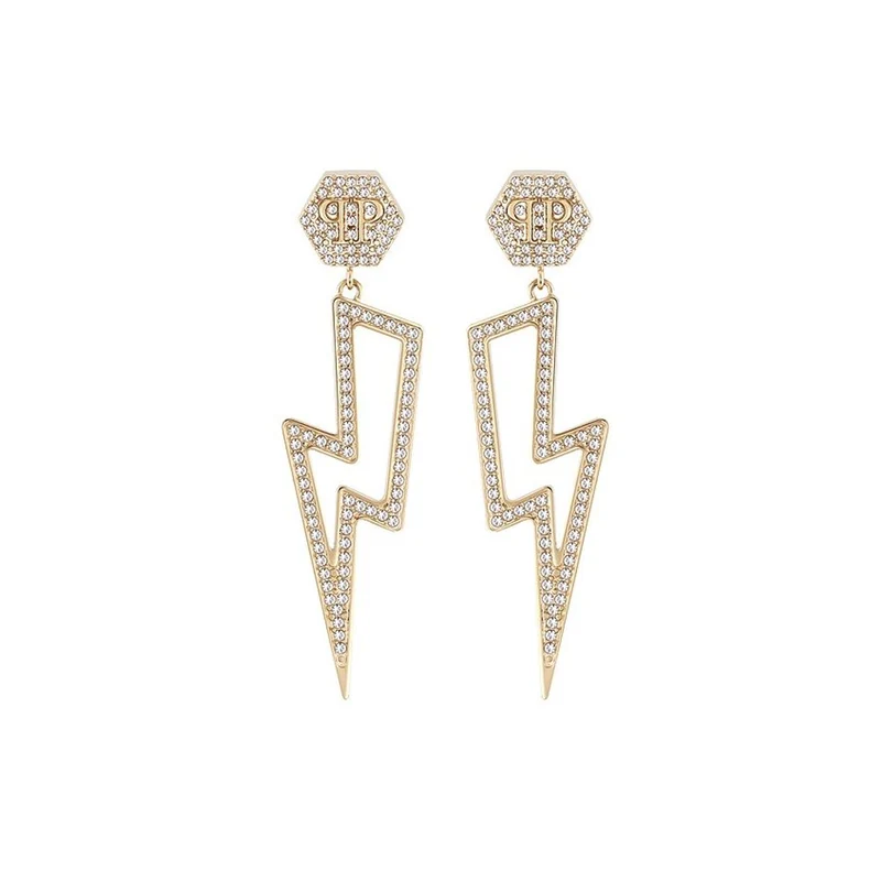 Philipp Plein Damen Ohrringe THUNDER LADY Goldfarben, Weiß PJ7EA02EU