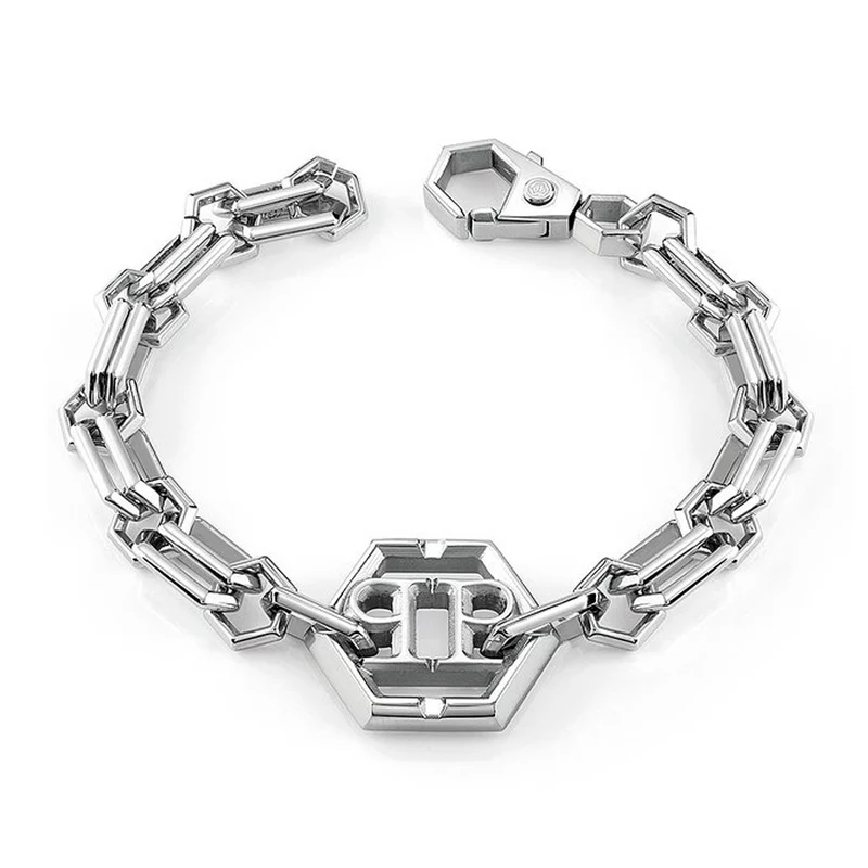Philipp Plein Herren Armband PLEIN ICON CHAIN Edelstahl Silber PJ9EA02BU
