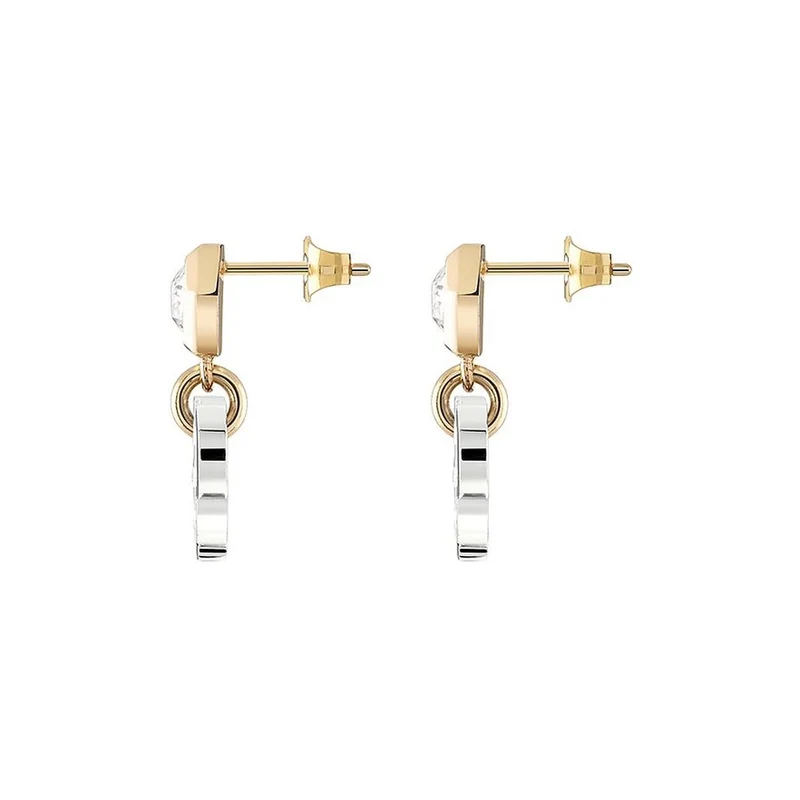 Philipp Plein Damen Ohrringe Ohrstecker PP Elements Goldfarben, Weiß PJ4EA04EU