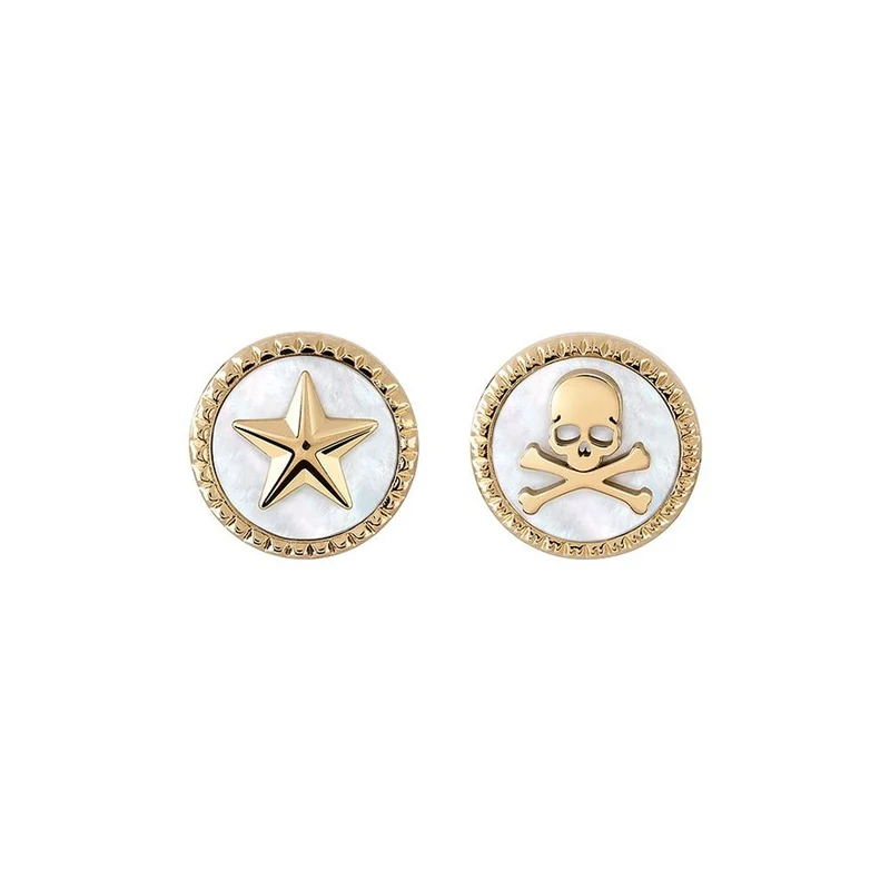 Philipp Plein Damen Ohrringe Ohrstecker PLEIN MINI LOGO Goldfarben PJ2EA07EU