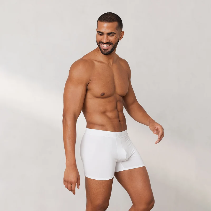 Luxe Herren-Boxer (3er Paket) - Weiß