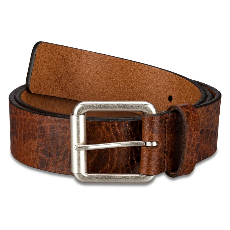 Vintage Herrenledergürtel „David“ in Cognac – 4 cm, nachhaltig pflanzlich gegerbtes Rindleder