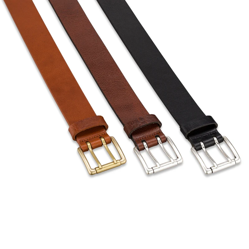 Bio-Ledergürtel „Heinrich“ in Cognac – 4 cm, pflanzlich gegerbtes Albbüffelleder von der Schwäbischen Alb