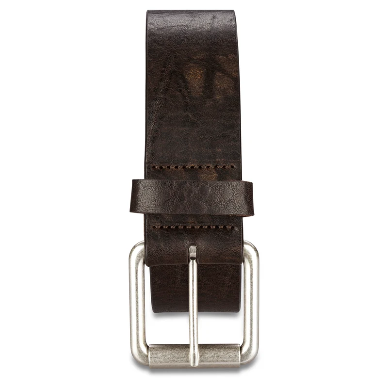Vintage Herrenledergürtel „David“ in Braun – 4 cm, nachhaltig pflanzlich gegerbtes Rindleder