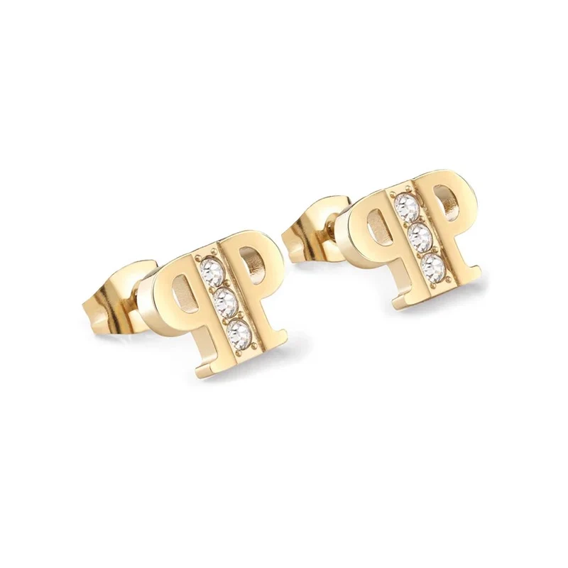 Philipp Plein Damen Ohrringe PP ELEMENTS Goldfarben, Weiß PJ4EA03EU