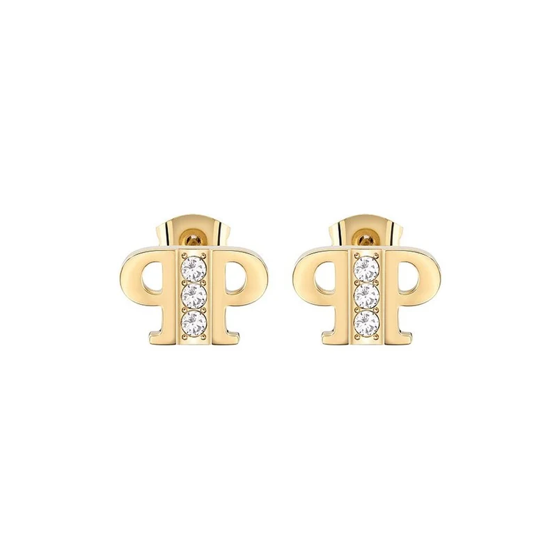 Philipp Plein Damen Ohrringe PP ELEMENTS Goldfarben, Weiß PJ4EA03EU
